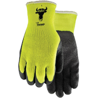 330 Visibull Gloves, 7/Small, Rubber Latex Coating, Polyester Shell Seaboard Timber Mart