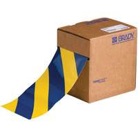 Ruban de marquage pour planchers ToughStripe, 4" x 100', Polyester, Bleu et jaune Seaboard Timber Mart