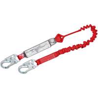 PRO Elastic Shock-Absorbing Lanyard, 6', Snap Hook Center, Snap Hook Leg Ends, Polyester Seaboard Timber Mart