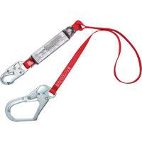 Shock-Absorbing Lanyard, 4', Snap Hook Center, Rebar Hook Leg Ends, Polyester Seaboard Timber Mart