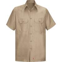 Short Sleeve Ripstop Shirt, Men's, 3X-Large, Khaki Seaboard Timber Mart