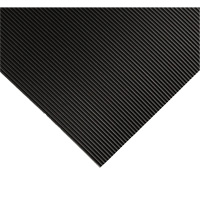 Corrugated Switchboard Matting No.702, 2' W x 10' L, 1/4" Thickness, Black, PVC Seaboard Timber Mart