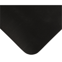 Tapis tr&egrave;s robuste pour panneau de contr&ocirc;le No 720, Ondul&eacute;, 3' x 10' x 5/8", Noir, PVC Seaboard Timber Mart
