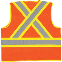 5-Point Tear-Away Premium Safety Vest , High Visibility Orange, Large/X-Large, Polyester Seaboard Timber Mart