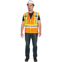 5-Point Tear-Away Premium Safety Vest , High Visibility Orange, Large/X-Large, Polyester Seaboard Timber Mart