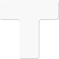 Marqueurs all&eacute;g&eacute;e/5S Armor Stripe, T, 6" lo x 6" la, Blanc, Plastique Seaboard Timber Mart