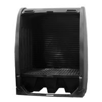 Spill Containment Sheds Without Drain, 61" L x 37.25" W x 72.75" H, 1000 lbs. Load Capacity Seaboard Timber Mart