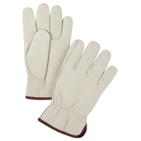 Premium Winter-Lined Driver's Gloves, Large, Grain Cowhide Palm, Fleece Inner Lining Seaboard Timber Mart