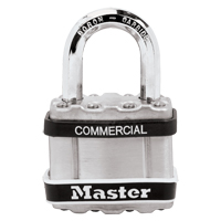 Laminated Padlock, Silver, Keyed Different, Laminated Steel, 1-3/4" Width Seaboard Timber Mart