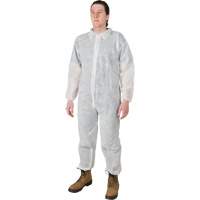 Coveralls, Medium, White, Polypropylene Seaboard Timber Mart