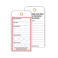 &eacute;tiquettes SGH pour le milieu de travail, Papier cartonn&eacute;, 3" la x 6" h, Anglais Seaboard Timber Mart