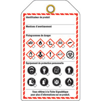 &eacute;tiquettes pour le milieu de travail, Papier cartonn&eacute;, 3-3/8" la x 5-3/4" h, Français Seaboard Timber Mart