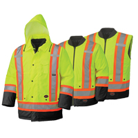 5021BB Manteau de s&eacute;curit&eacute; 6 en 1 imperm&eacute;able, Jaune lime haute visibilit&eacute;, 2T-Grand Seaboard Timber Mart