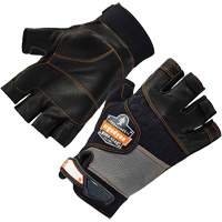Gants demi-doigts en cuir r&eacute;duisant les impacts ProFlex 901, Petit, Paume en Cuir fleur, Poignet Boucle et crochet Seaboard Timber Mart