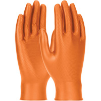 Grippaz Skins Ambidextrous Disposable Gloves, Small, Nitrile, 6-mil, Powder-Free, Orange Seaboard Timber Mart