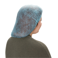 Pleated Bouffant Cap, Polypropylene, 21", Blue Seaboard Timber Mart