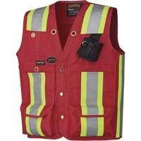 695 Veste de s&eacute;curit&eacute; pour arpenteur/superviseur, Rouge, T-Grand, Polyester Seaboard Timber Mart