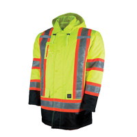 Parka de s&eacute;curit&eacute; doubl&eacute;, Jaune lime haute visibilit&eacute;, Grand Seaboard Timber Mart