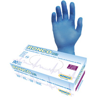Disposable Gloves, 2X-Large, Nitrile, 4-mil, Powder-Free, Blue Seaboard Timber Mart