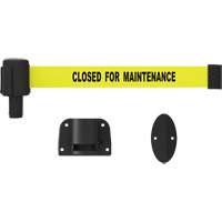 PLUS Wall Mount Barrier System, Plastic, Screw Mount, 15', Yellow Tape Seaboard Timber Mart