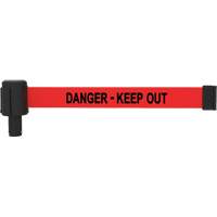 Cassette de banni&egrave;re PLUS, Danger; Keep Out, 15', Ruban Rouge Seaboard Timber Mart