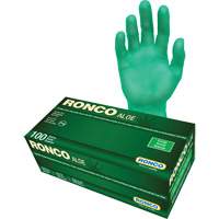 Gants jetables avec alo&egrave;s, Grand, Vinyle, 5 mils, Sans poudre, Vert Seaboard Timber Mart