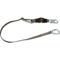 V-Series Tie-Back Lanyard, 6', Carabiner Center, Snap Hook Leg Ends, Polyester Seaboard Timber Mart