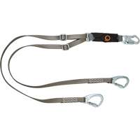 V-Series Tie-Back Lanyard, 6', Carabiner Center, Snap Hook Leg Ends, Polyester Seaboard Timber Mart