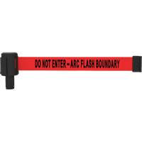 Cassette de banni&egrave;re PLUS, Do Not Enter - Arc Flash Boundary, 15', Ruban Rouge Seaboard Timber Mart