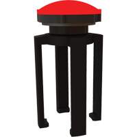 PLUS Barrier System Strobe Light Bracket & Red Strobe Light, Black Seaboard Timber Mart