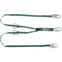 V-Series Tie-Back Lanyard, 6', Snap Hook Center, Snap Hook Leg Ends, Polyester Seaboard Timber Mart