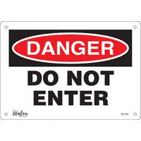"Do Not Enter" Sign, 7" x 10", Aluminum, English Seaboard Timber Mart