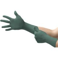 Gants Dura Flock, Petit, Nitrile, 8 mils, Sans poudre, Vert Seaboard Timber Mart