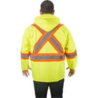 RZ1000 Rain Jacket, Polyester, Small, High Visibility Lime-Yellow Seaboard Timber Mart