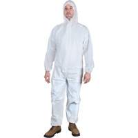 Hooded Coveralls, Medium, White, Microporous Seaboard Timber Mart