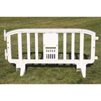 Movit Barricade, Interlocking, 78" L x 39" H, White Seaboard Timber Mart