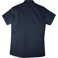 Twill Short-Sleeved Work Shirt with Snap, Men's, Small, Navy Blue Seaboard Timber Mart