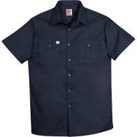 Short-Sleeved Twill Work Shirt, Men's, 4X-Large, Navy Blue Seaboard Timber Mart