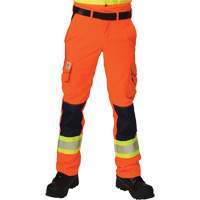 Pantalons cargo haute visibilit&eacute; antid&eacute;chirure, Polyester, 28, Orange haute visibilit&eacute; Seaboard Timber Mart