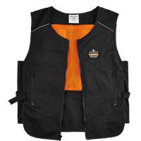 Chill-Its&reg; 6260 Lightweight Phase Change Cooling Vest with Packs, Small/Medium, Black Seaboard Timber Mart