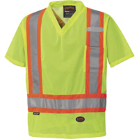 5997 T-shirt de s&eacute;curit&eacute; &agrave; haute visibilit&eacute;, Polyester, Petit, Jaune lime haute visibilit&eacute; Seaboard Timber Mart