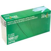 Gants jetables de calibre m&eacute;dical r&eacute;sistants &agrave; la perforation, 2T-Grand, Nitrile, 4,5 mils, Sans poudre, Bleu, Classe 2 Seaboard Timber Mart