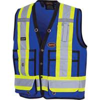 6692N Veste de s&eacute;curit&eacute; pour arpenteur, Bleu royal, Petit, Polyester Seaboard Timber Mart