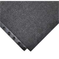 24/Seven&reg; Locksafe&reg; Anti-Fatigue Mat, Smooth, 3' x 3' x 5/8", Black, Natural Rubber Seaboard Timber Mart