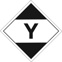 "Y" Limited Quantity Air Shipping Labels, 4" L x 4" W, Black on White Seaboard Timber Mart