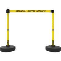 Plus Barrier Post Set, Plastic, 42" H, Yellow Tape, 15' Tape Length Seaboard Timber Mart