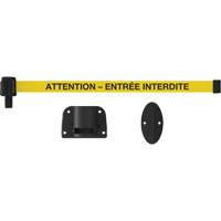 Plus Wall Mount Barrier System, Plastic, Screw Mount, 15', Yellow Tape Seaboard Timber Mart