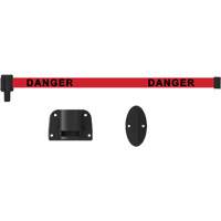 Plus Wall Mount Barrier System, Plastic, Screw Mount, 15', Red Tape Seaboard Timber Mart
