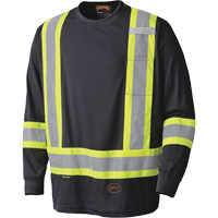 6997 Chandail de s&eacute;curit&eacute; &agrave; manches longues, Polyester, T-petit, Noir Seaboard Timber Mart