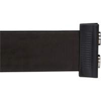Wall Mount Barrier with Magnetic Tape, Steel, Screw Mount, 7', Black Tape Seaboard Timber Mart